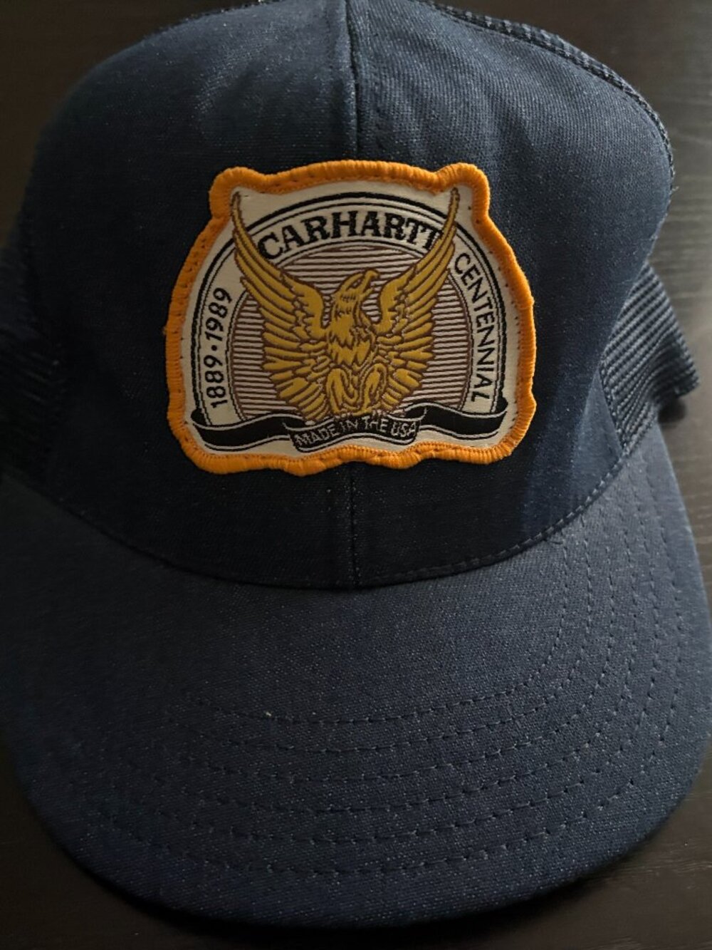 NEW NWOT Vintage Carhartt 1989 100 Years Centennial Denim Trucker Cap Hat